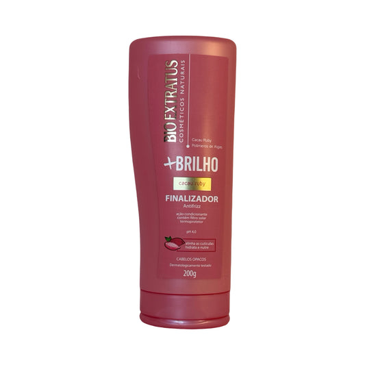 Bio Extratus +Brilho Cacau Ruby Finisher 200g – Anti-Frizz Leave-In for Shine and Hydration
