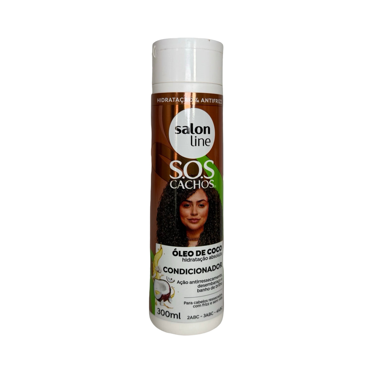 Salon Line S.O.S Cachos Condicionador Óleo de Coco Hidratação Absoluta (2ABC a 4ABC) – 300ml