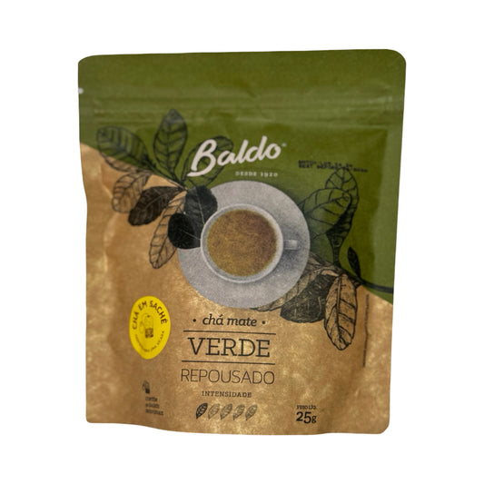 Baldo Chá Mate Verde - Premium Brazilian Green Yerba Mate Tea (10 Sachets, 25g)