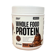 Pote da proteína Whole Food Protein Nutrex sabor Sorvete de Chocolate, sem lactose, 20 g de proteína por dose, 15 doses (495 g)