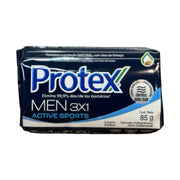 Sabonete em barra Protex Men 3 em 1 Active Sports 85g, embalagem azul-marinho